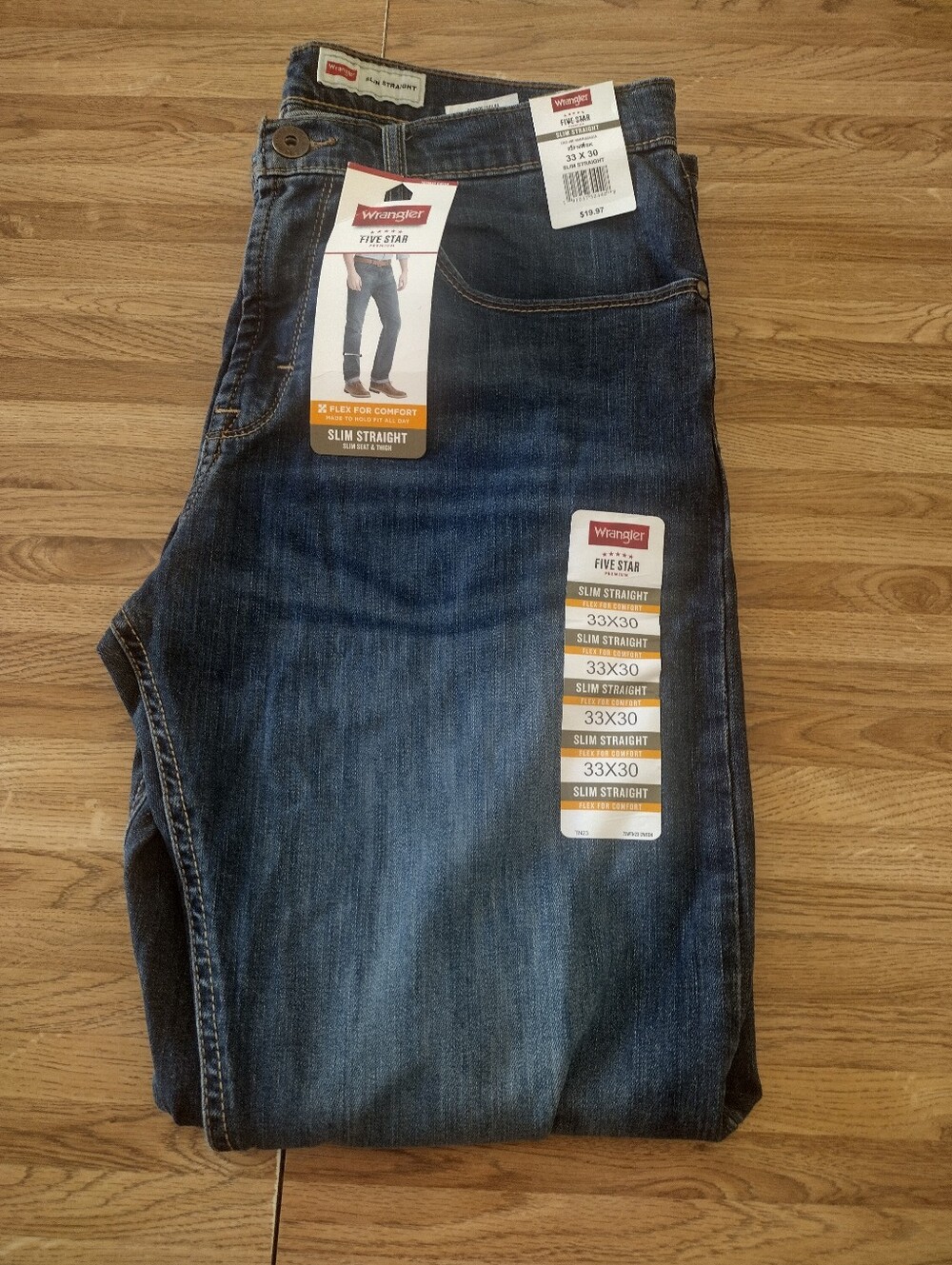 Men's Wrangler Slim Straight Leg Five Star Premium Jeans 33X30